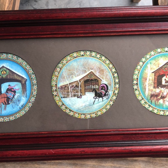 P. Buckley Moss Set of 3 Ornaments in Custom Frame - Picture 13 of 15